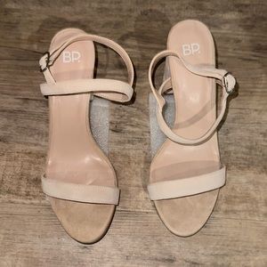 (BRAND NEW!!!) BP LULA BLUSH SUEDE : OPEN TOE ANKLE